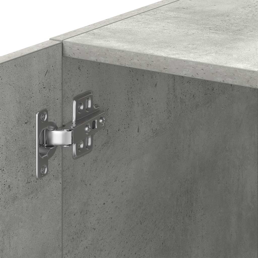Slim Storage Cabinet Concrete Grey 30x42.5x225 cm Engineered Wood